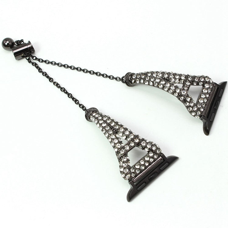 Meget godt Universal Apple Metal og  Rhinsten Urrem - Sort#serie_1