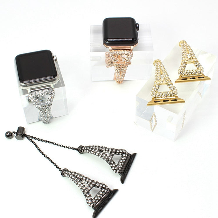 Meget godt Universal Apple Metal og  Rhinsten Urrem - Sort#serie_1