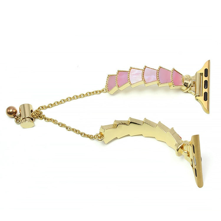 Sejt Universal Apple Metal og  Rhinsten Urrem - Guld#serie_4