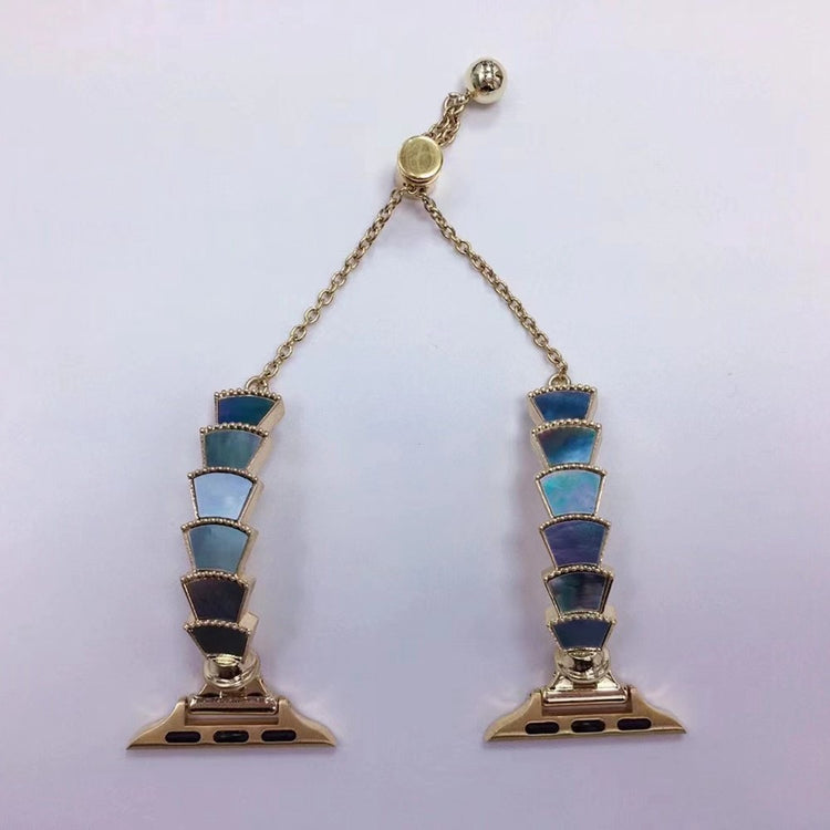 Sejt Universal Apple Metal og  Rhinsten Urrem - Guld#serie_5