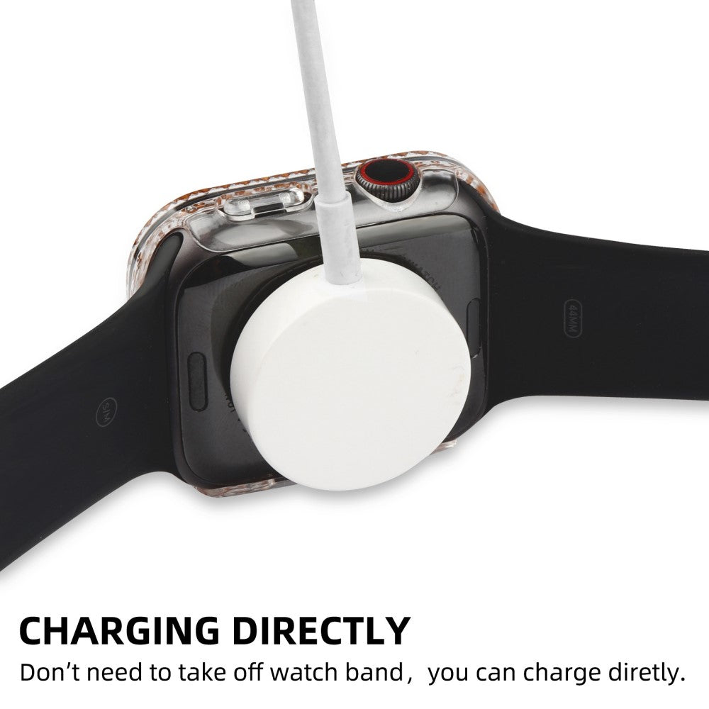 Apple Watch Series 8 (45mm) / Apple Watch Series 7 45mm Plastik Cover med Rem og Hærdet Glas - Gennemsigtig#serie_2