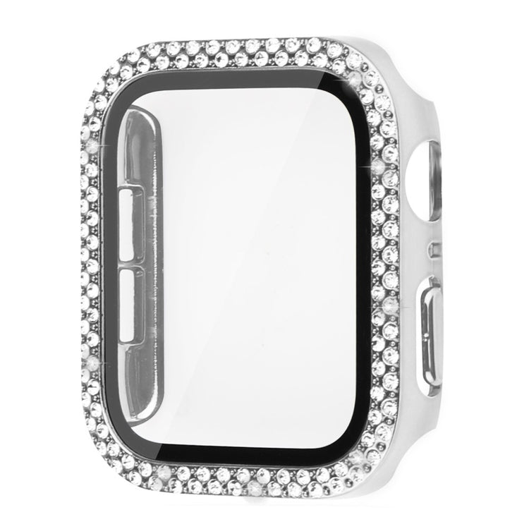 Apple Watch Series 8 (45mm) / Apple Watch Series 7 45mm Plastik Cover med Rem og Hærdet Glas - Sølv#serie_3