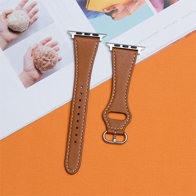 Super fantastisk Universal Apple Ægte læder Rem - Brun#serie_1