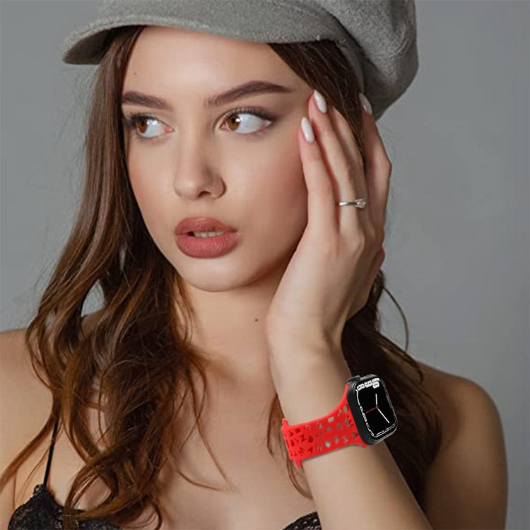 Helt vildt fed Universal Apple Silikone Rem - Rød#serie_4