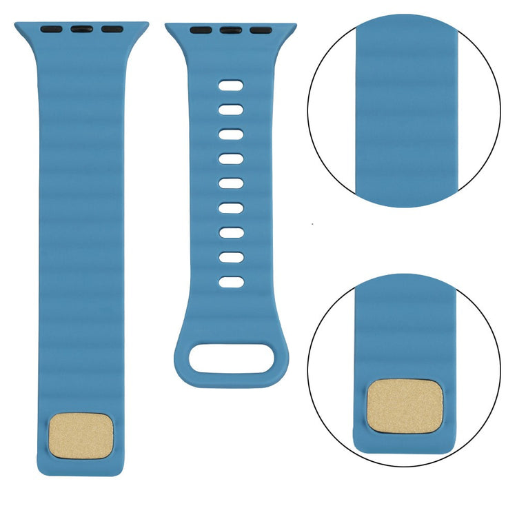 Meget slidstærk Universal Apple Silikone Rem - Blå#serie_10