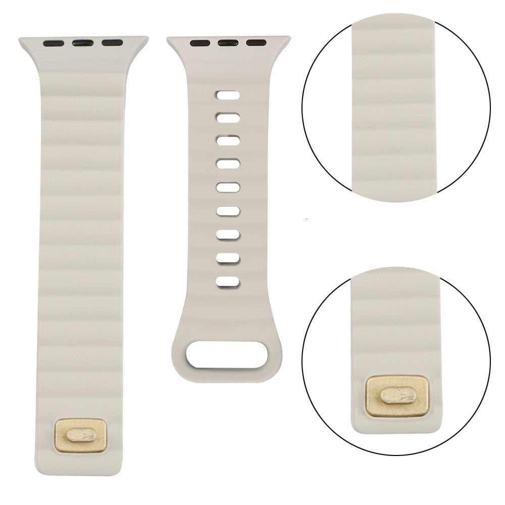 Meget slidstærk Universal Apple Silikone Rem - Hvid#serie_11