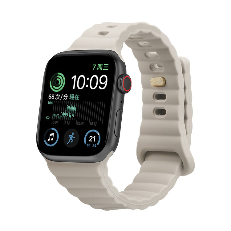 Meget slidstærk Universal Apple Silikone Rem - Hvid#serie_11