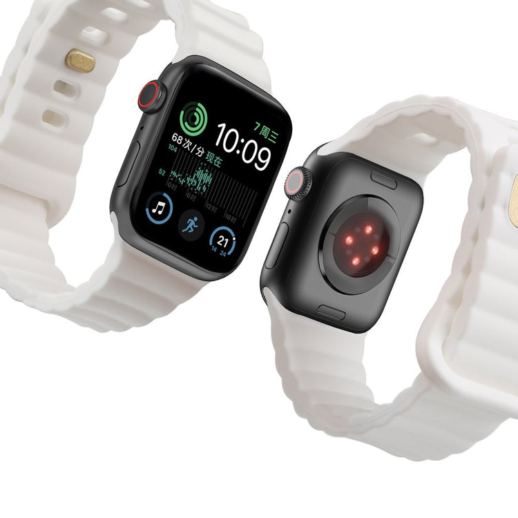 Meget slidstærk Universal Apple Silikone Rem - Hvid#serie_2