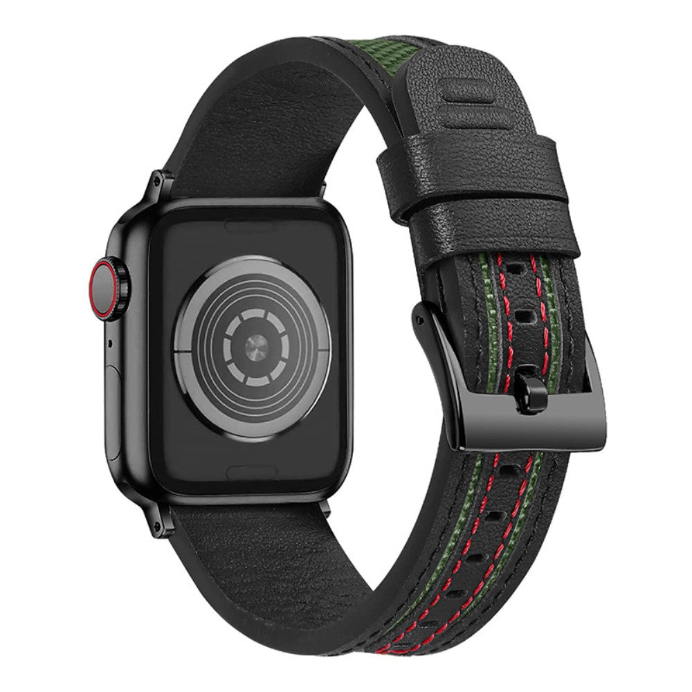 Mega godt Universal Apple Ægte læder og Nylon Rem - Sort#serie_3