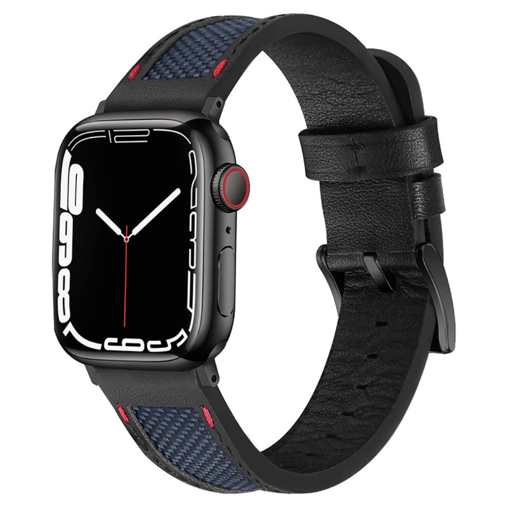 Mega godt Universal Apple Ægte læder og Nylon Rem - Blå#serie_4