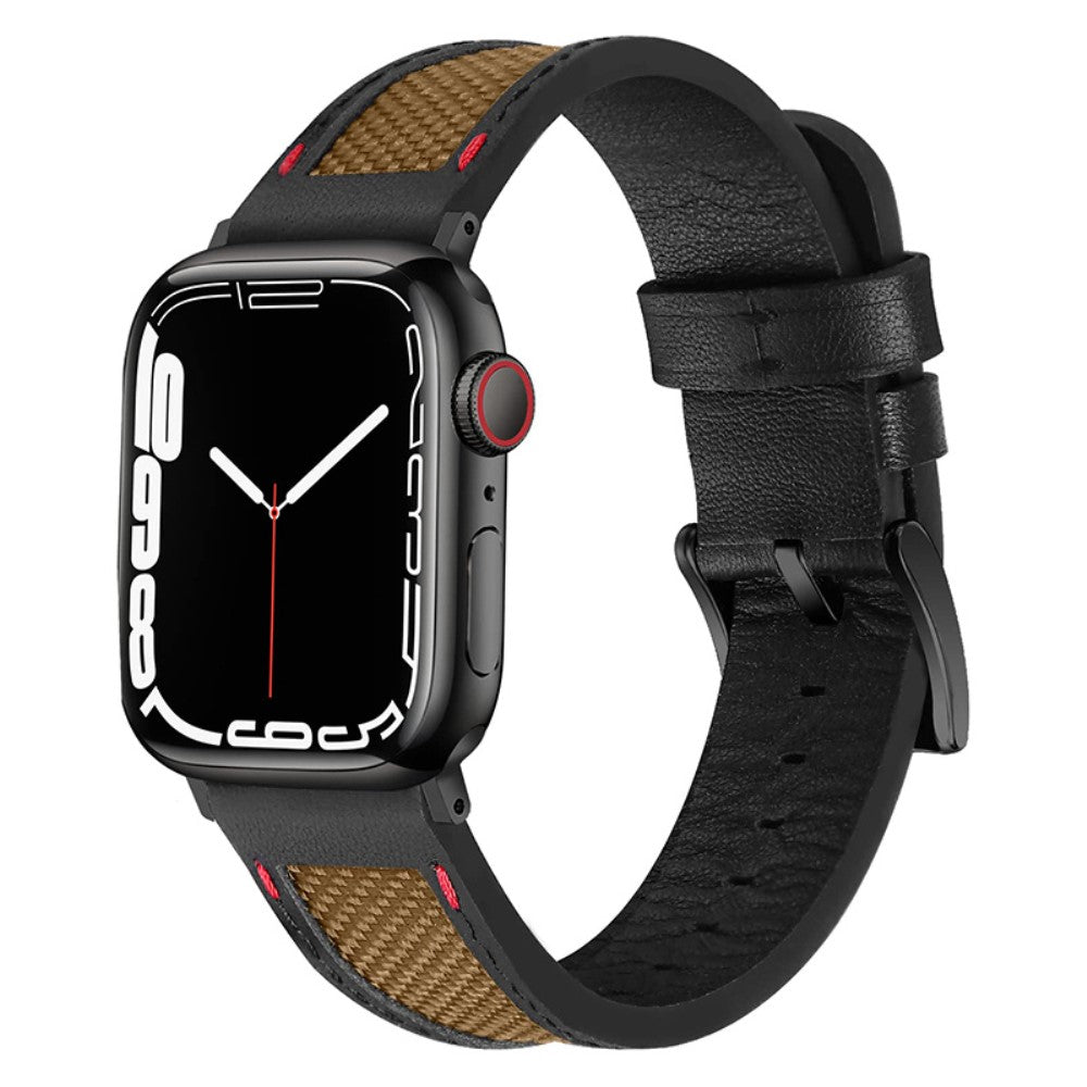 Mega godt Universal Apple Ægte læder og Nylon Rem - Brun#serie_5