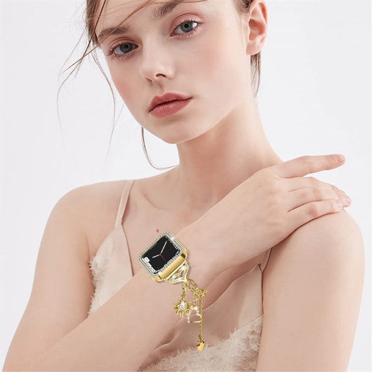 Apple Watch Series 8 (45mm) / Apple Watch Series 7 45mm Metal Rem - Guld#serie_2