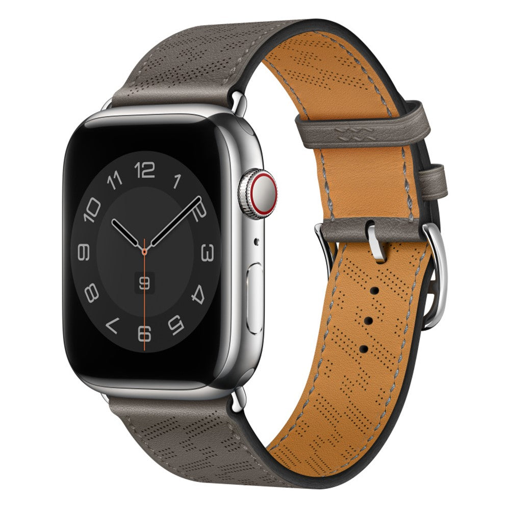 Rigtigt elegant Universal Apple Ægte læder Rem - Sølv#serie_1