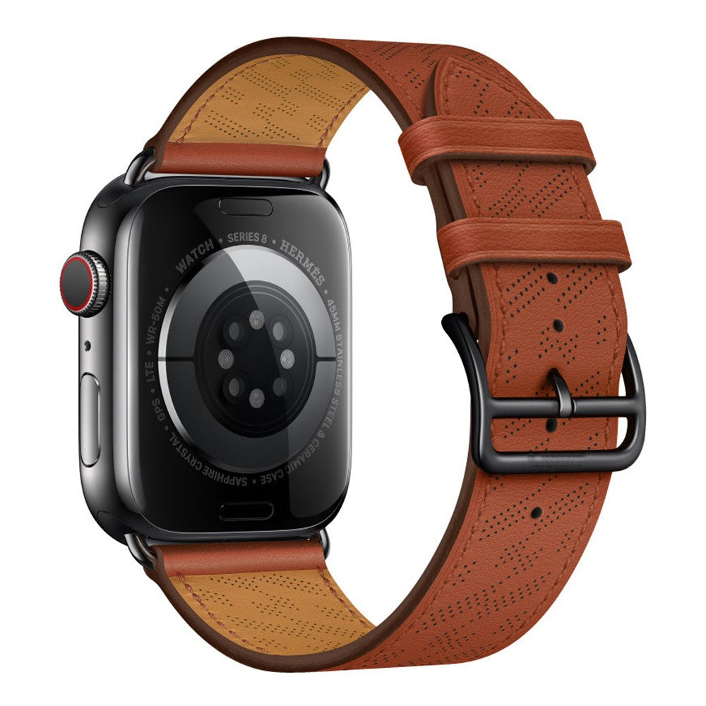 Rigtigt fed Universal Apple Ægte læder Rem - Rød#serie_3