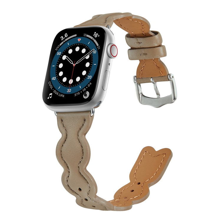 Meget nydelig Universal Apple Ægte læder Rem - Sølv#serie_1