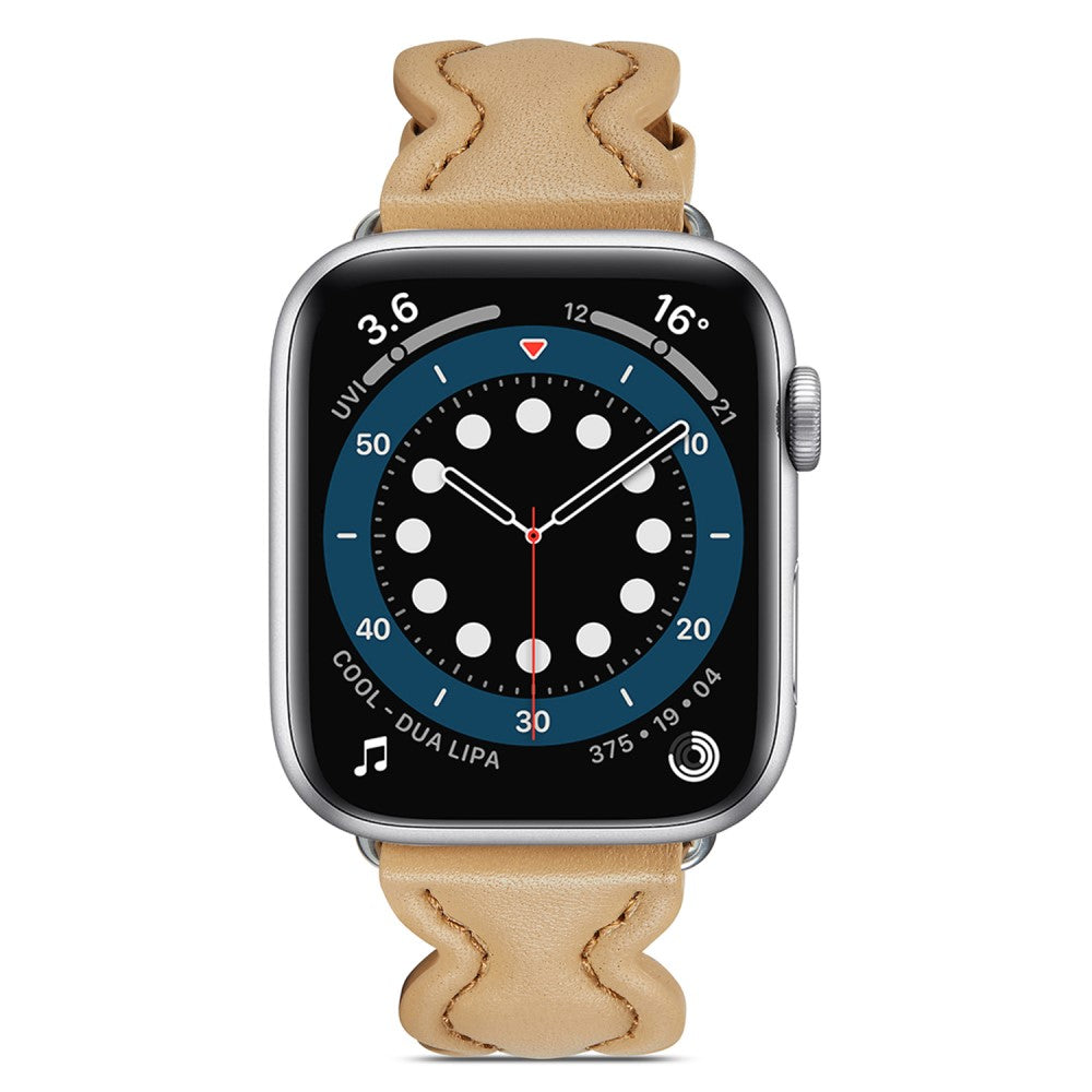 Meget nydelig Universal Apple Ægte læder Rem - Brun#serie_2