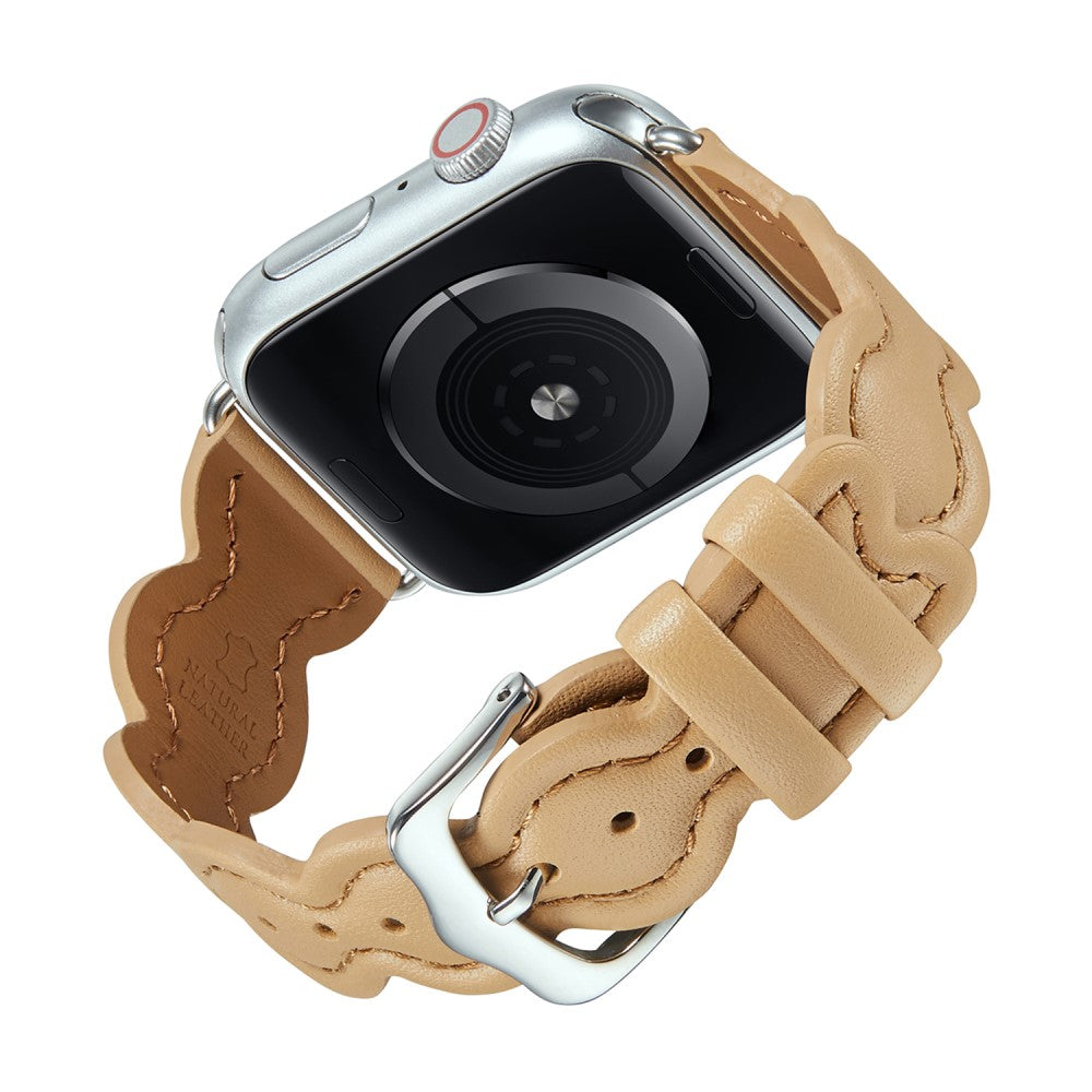 Meget nydelig Universal Apple Ægte læder Rem - Brun#serie_2