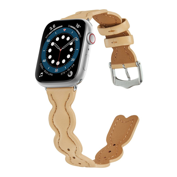 Meget nydelig Universal Apple Ægte læder Rem - Brun#serie_2