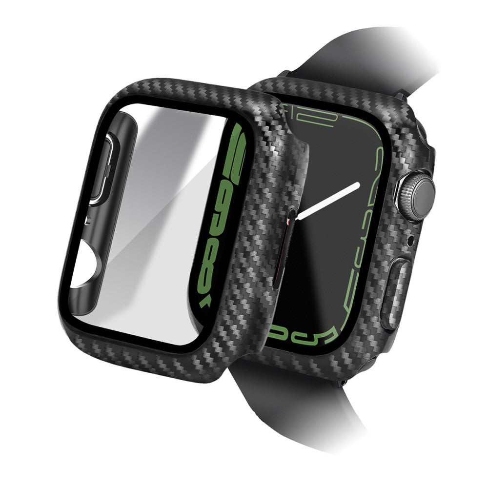 Godt Apple Watch Series 8 (45mm) / Apple Watch Series 7 45mm Cover med Skรฆrmbeskytter i Plastik og Hรฆrdet Glas - Gennemsigtig#serie_106