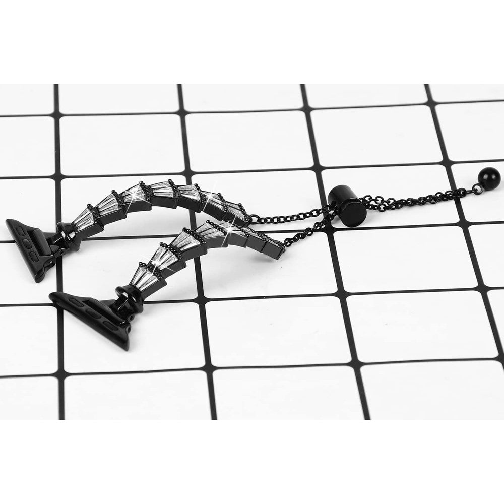 Helt vildt godt Universal Apple Metal og Rhinsten Rem - Sort#serie_2