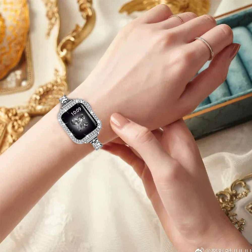 Helt vildt godt Universal Apple Metal og Rhinsten Rem - Sølv#serie_3