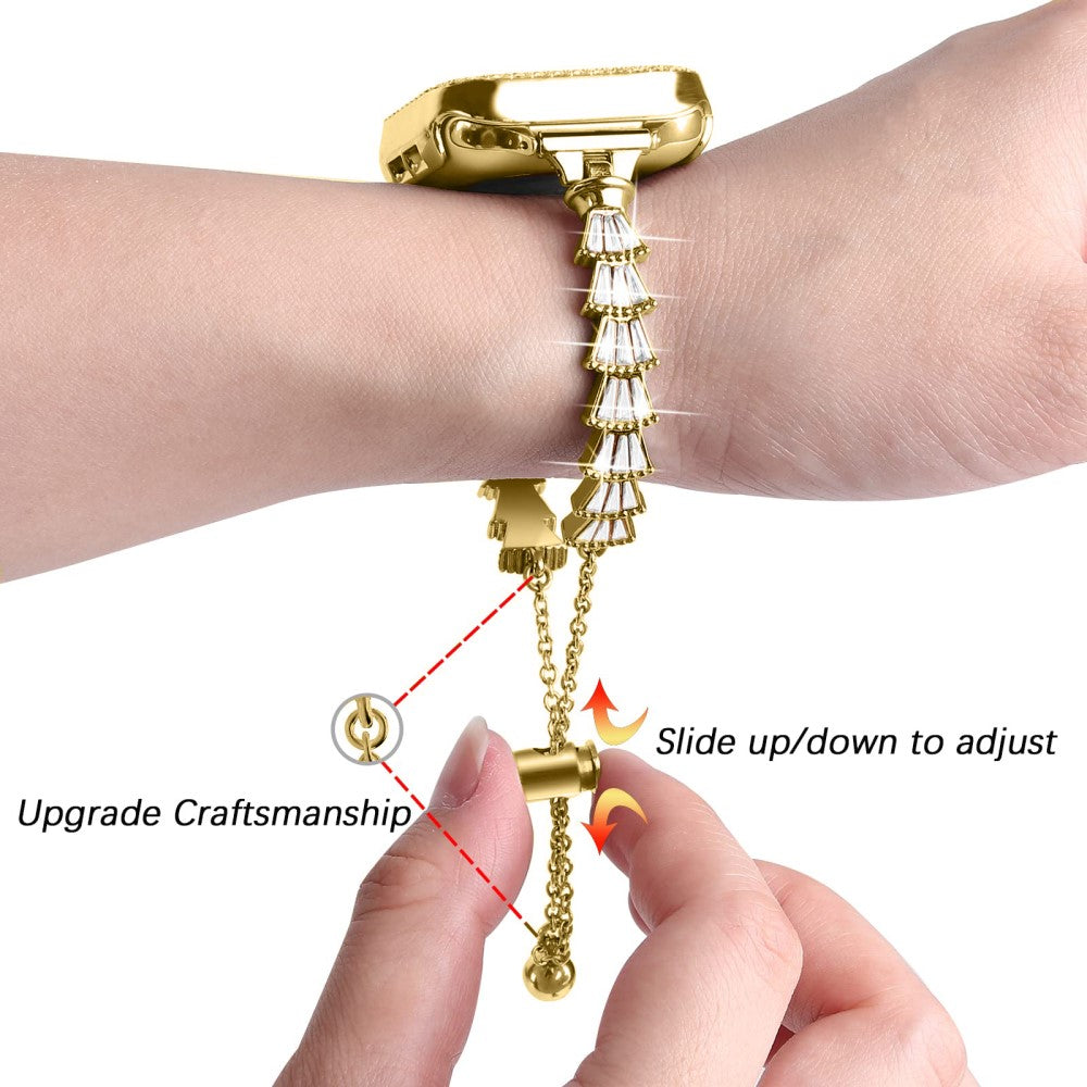 Helt vildt godt Universal Apple Metal og Rhinsten Rem - Guld#serie_4