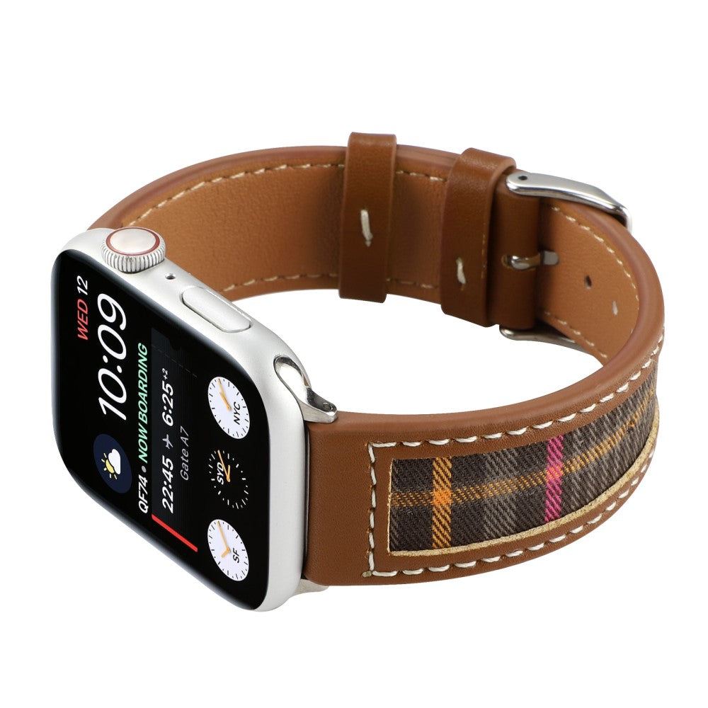 Mega Fed Kunstlæder Og Nylon Universal Rem passer til Apple Smartwatch - Flerfarvet#serie_4