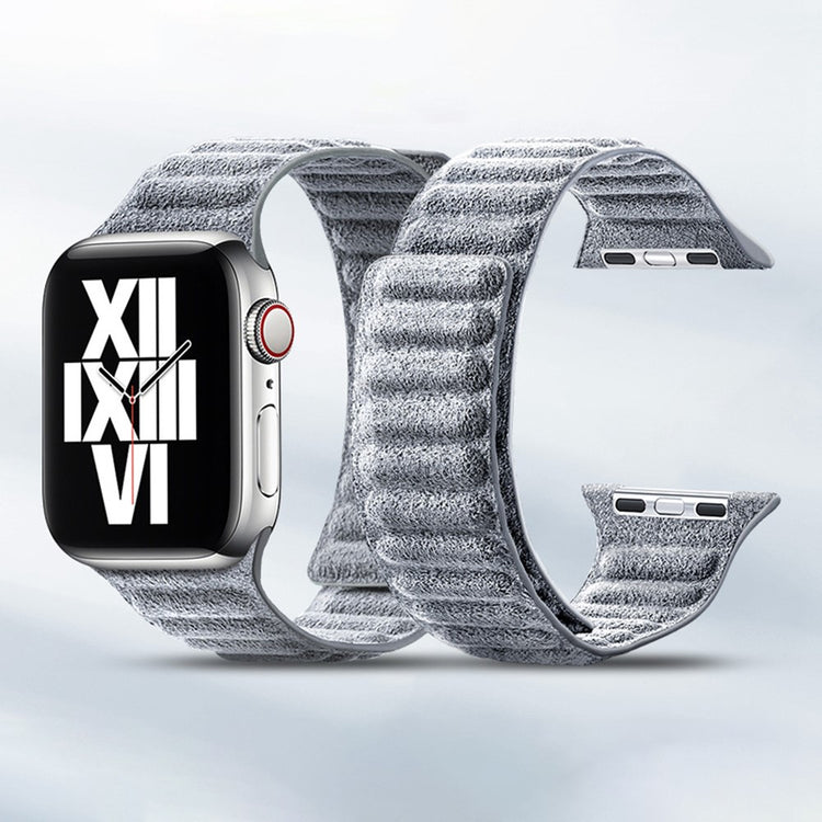 Rigtigt Elegant Kunstlæder Universal Rem passer til Apple Smartwatch - Sølv#serie_1