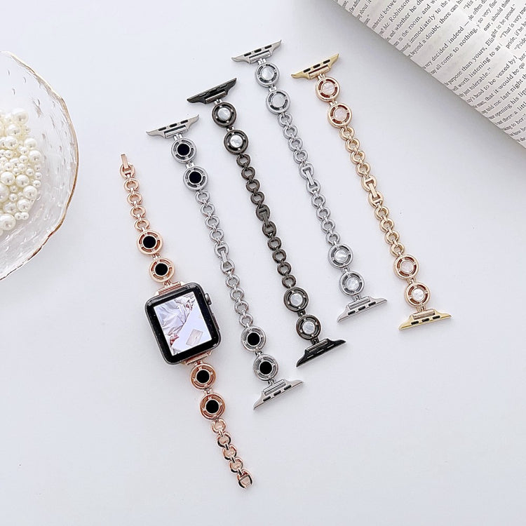 Super Sejt Metal Universal Rem passer til Apple Smartwatch - Sort#serie_3