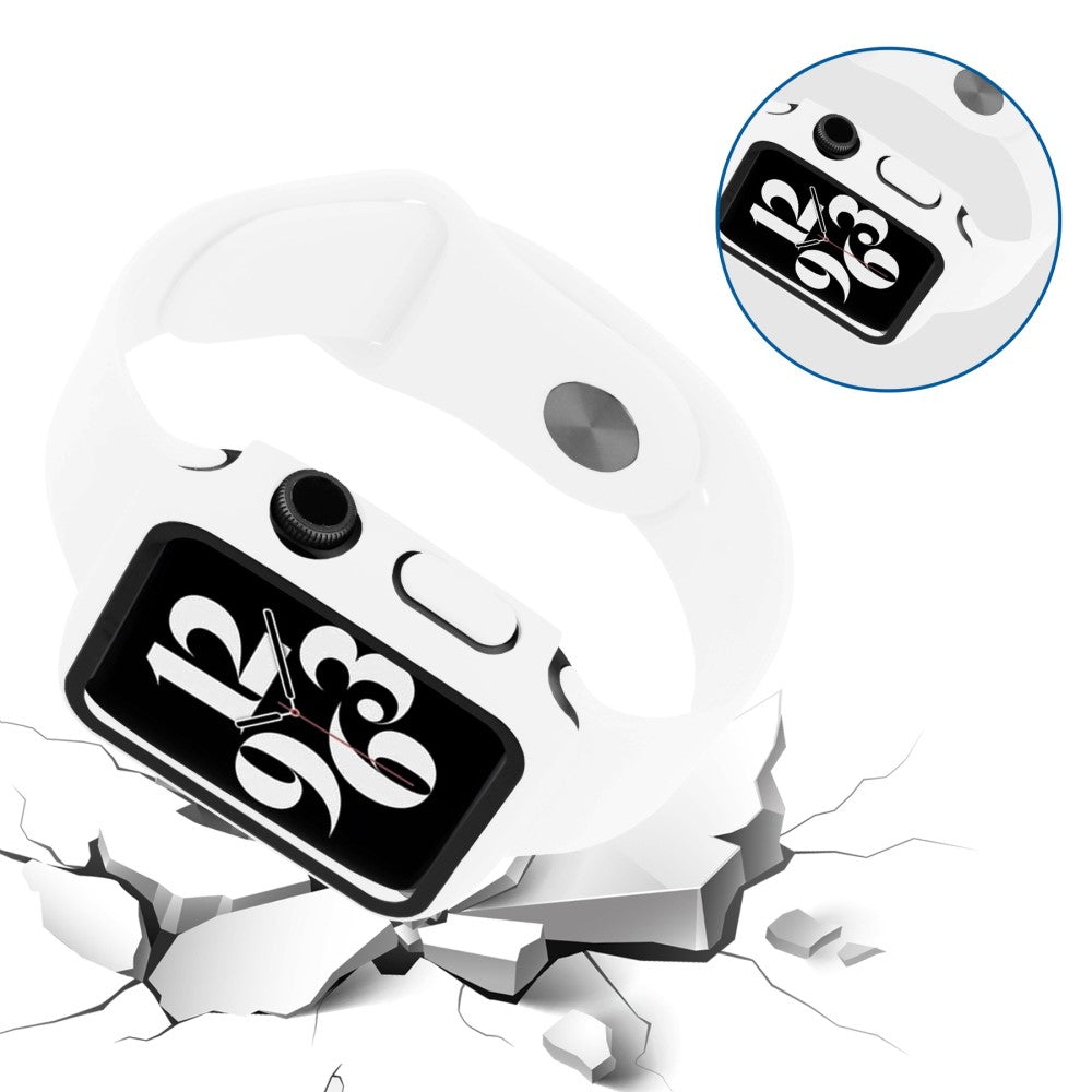 Universal Apple Plastik Rem med Cover og Hærdet Glas - Hvid#serie_7