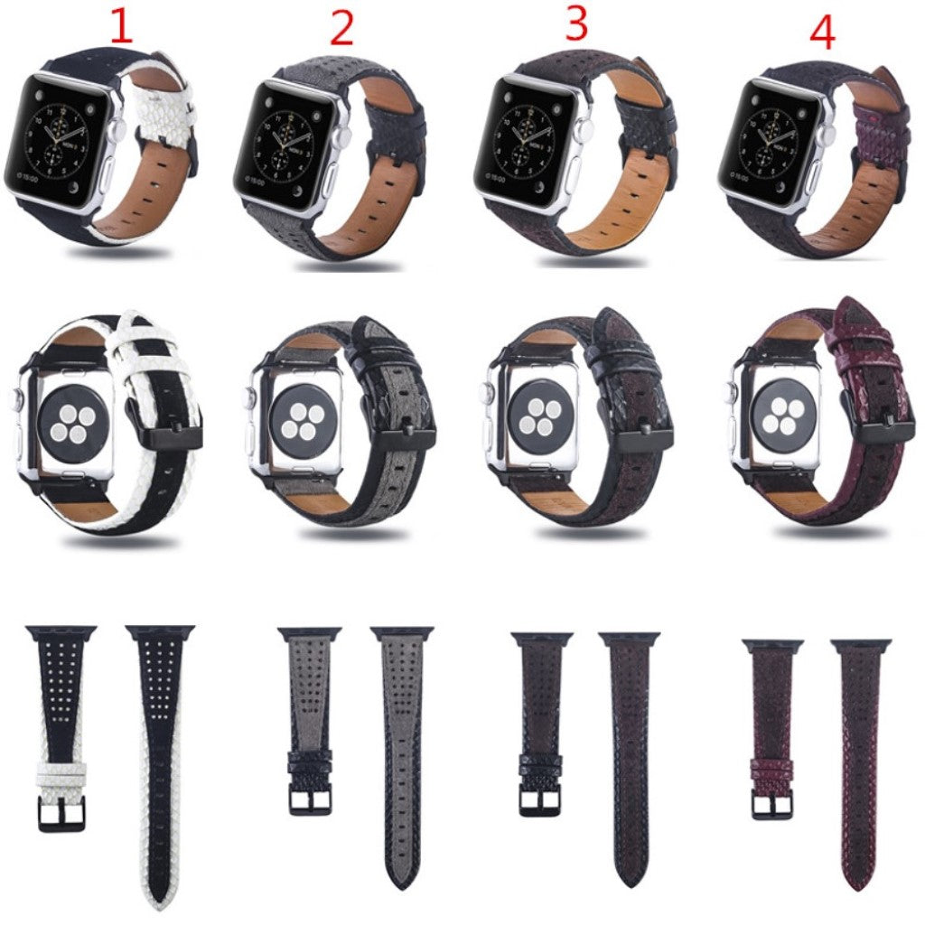 Super flot Apple Watch Series 4 40mm Ægte læder Rem - Flerfarvet#serie_4