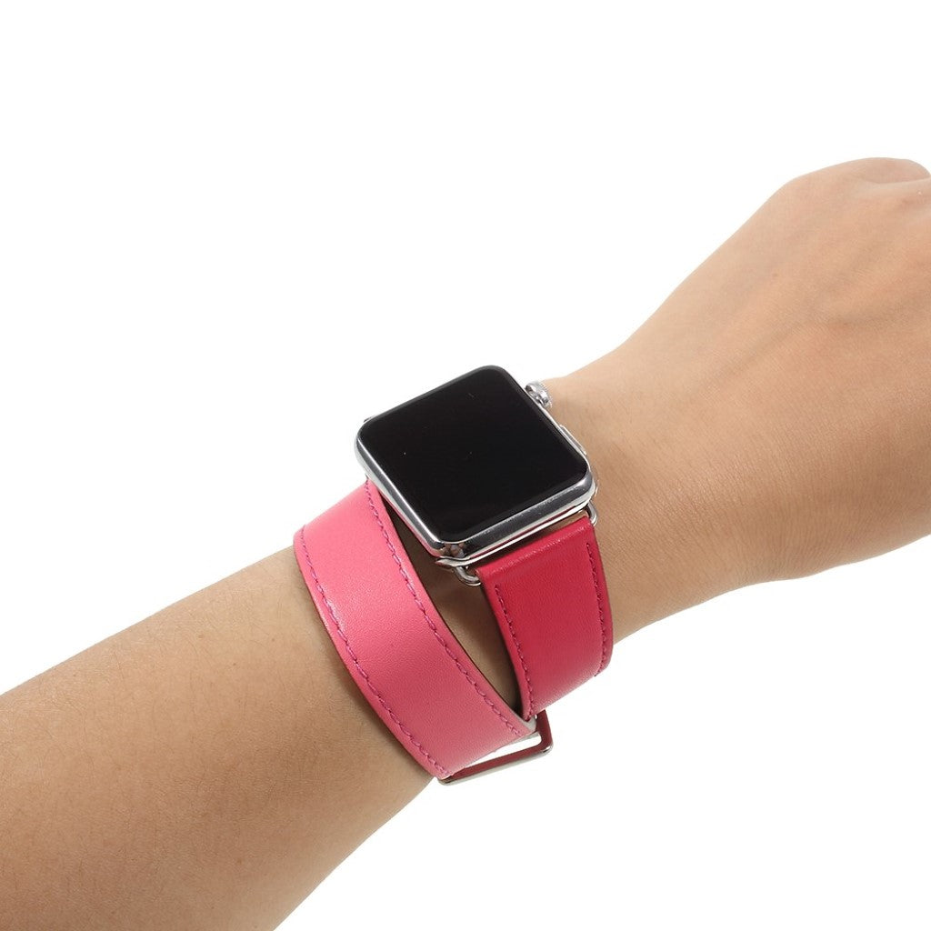 Mega skøn Apple Watch Series 4 40mm Ægte læder Rem - Pink#serie_1