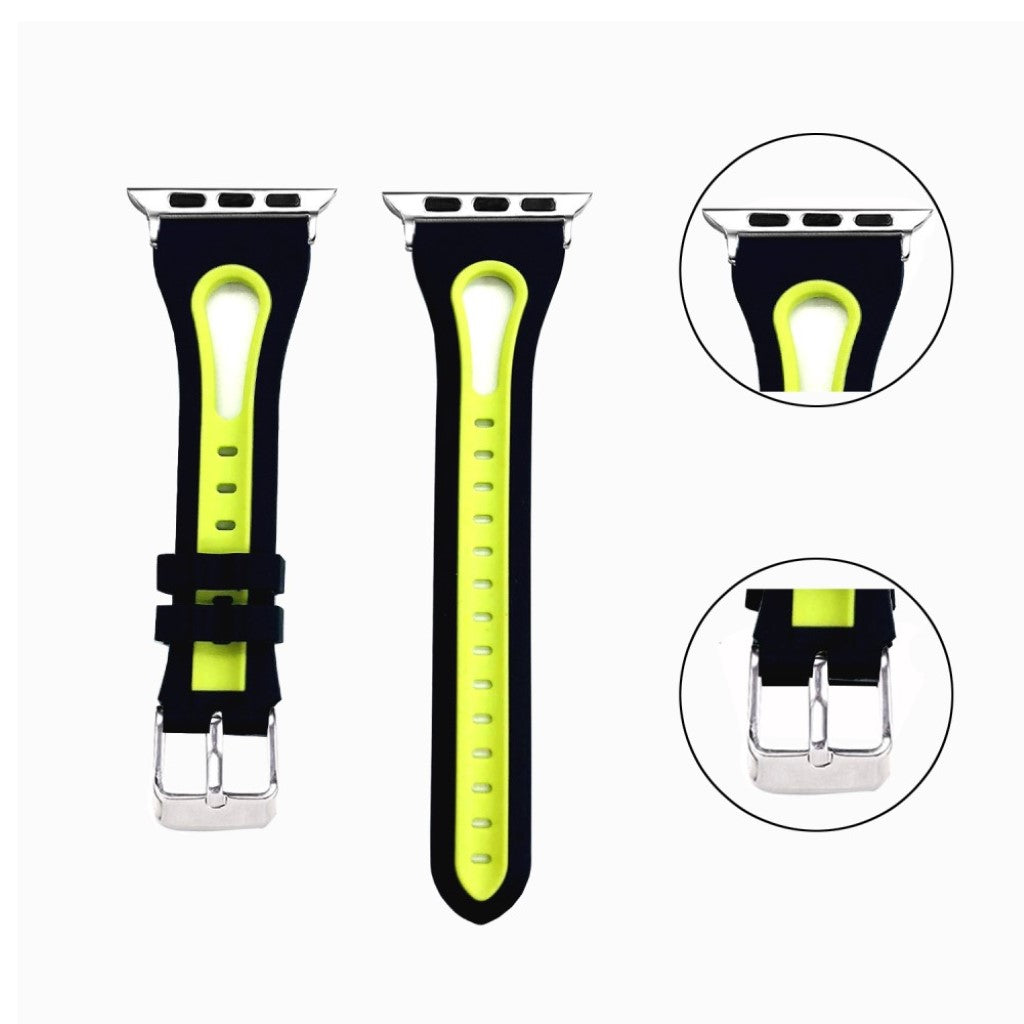 Helt vildt fint Apple Watch Series 4 40mm Silikone Rem - Flerfarvet#serie_1