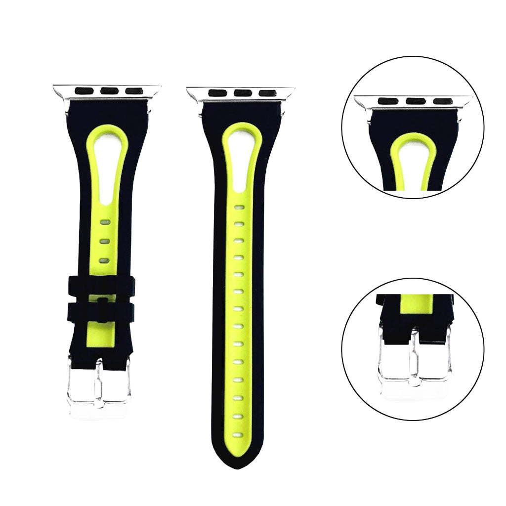 Helt vildt fint Apple Watch Series 4 40mm Silikone Rem - Flerfarvet#serie_1