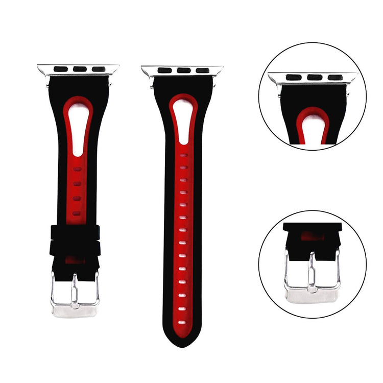 Helt vildt fint Apple Watch Series 4 40mm Silikone Rem - Flerfarvet#serie_2