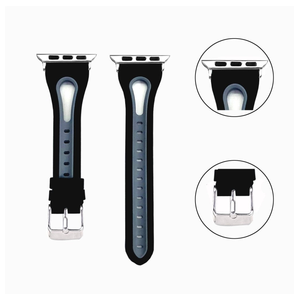 Helt vildt fint Apple Watch Series 4 40mm Silikone Rem - Flerfarvet#serie_3