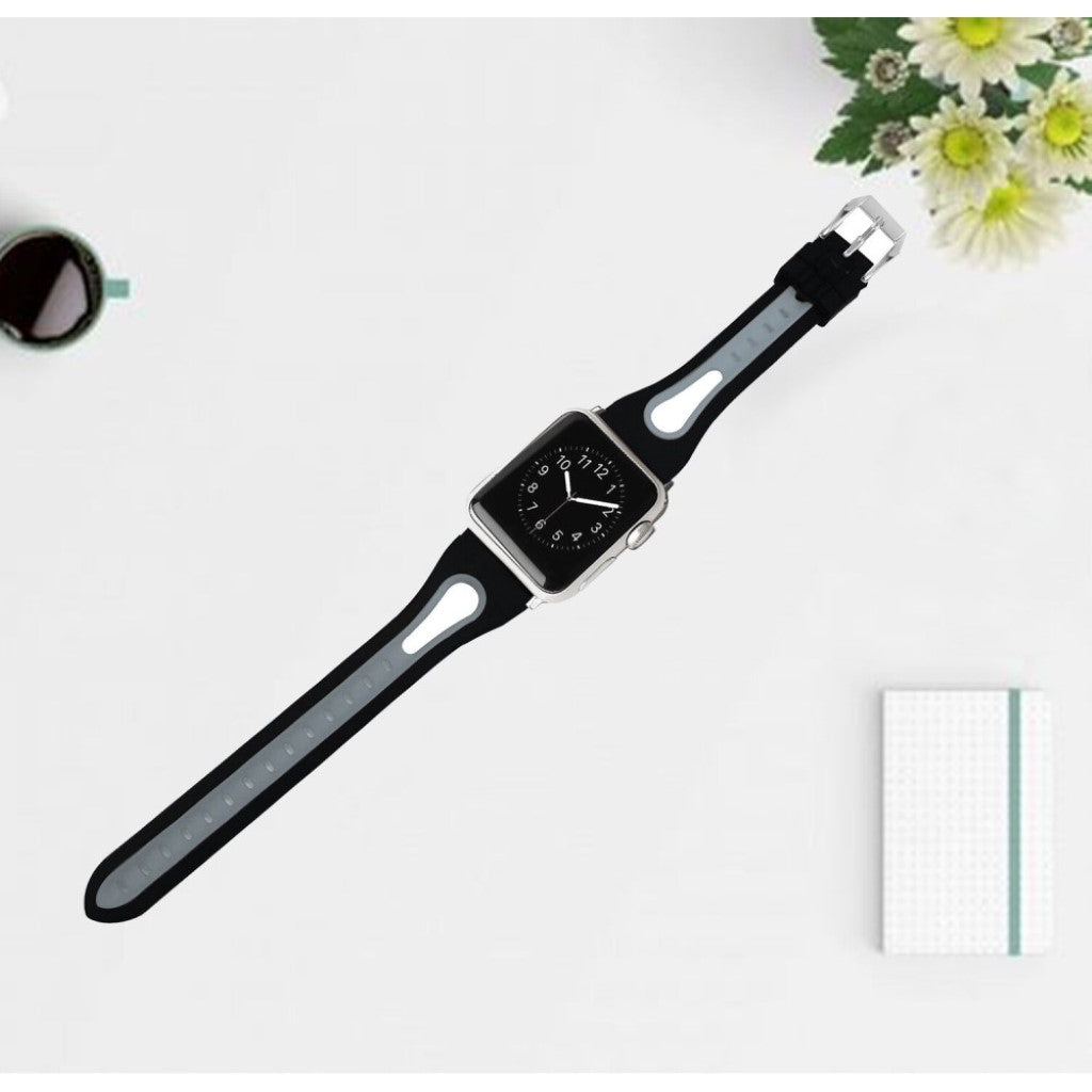 Helt vildt fint Apple Watch Series 4 40mm Silikone Rem - Flerfarvet#serie_3