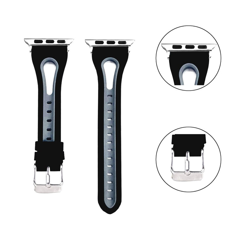 Helt vildt fint Apple Watch Series 4 40mm Silikone Rem - Flerfarvet#serie_3