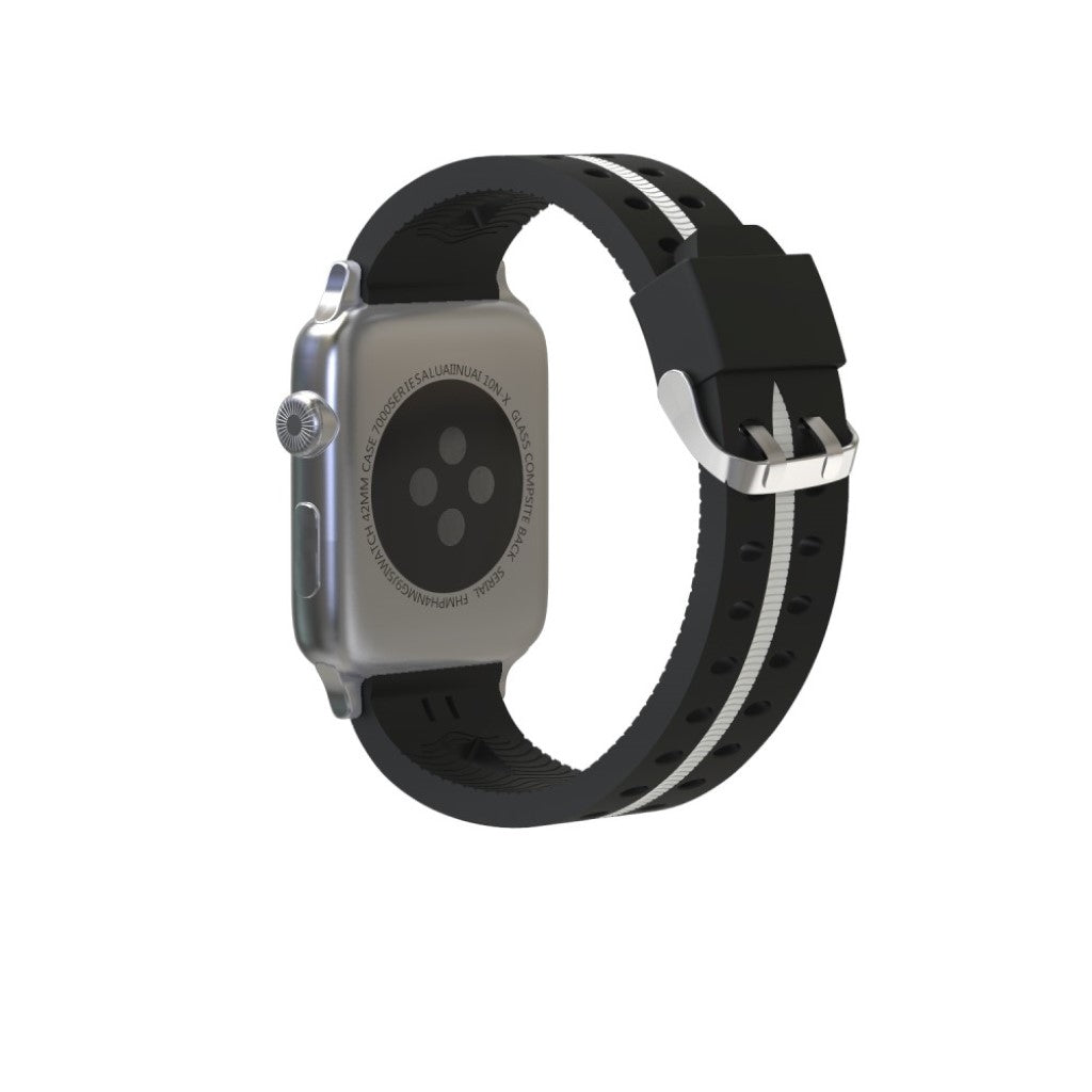 Meget kønt Apple Watch Series 4 40mm Silikone Rem - Sort#serie_1