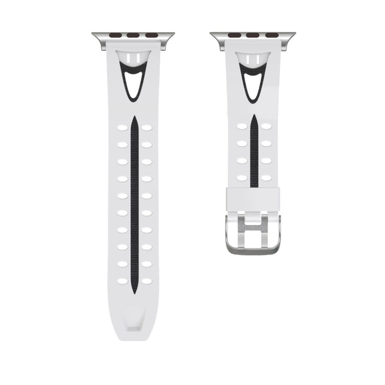 Meget kønt Apple Watch Series 4 40mm Silikone Rem - Hvid#serie_3