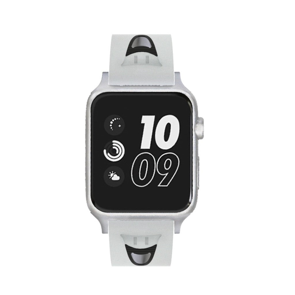 Meget kønt Apple Watch Series 4 40mm Silikone Rem - Hvid#serie_3