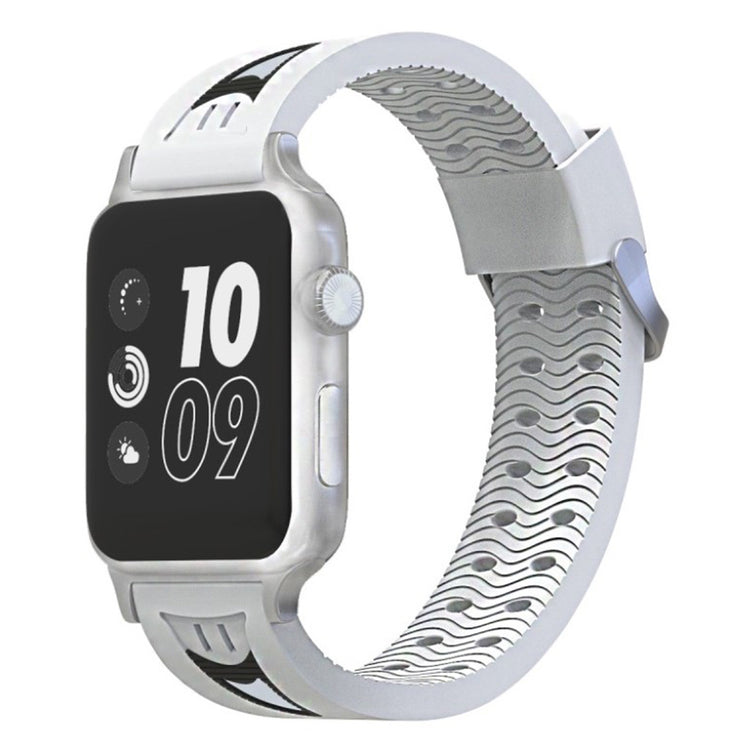 Meget kønt Apple Watch Series 4 40mm Silikone Rem - Hvid#serie_3