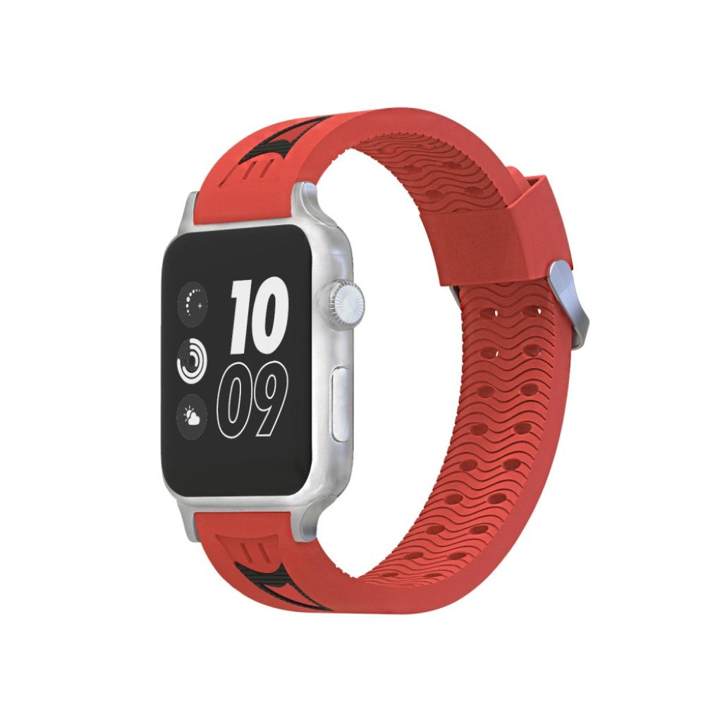 Meget kønt Apple Watch Series 4 40mm Silikone Rem - Rød#serie_4