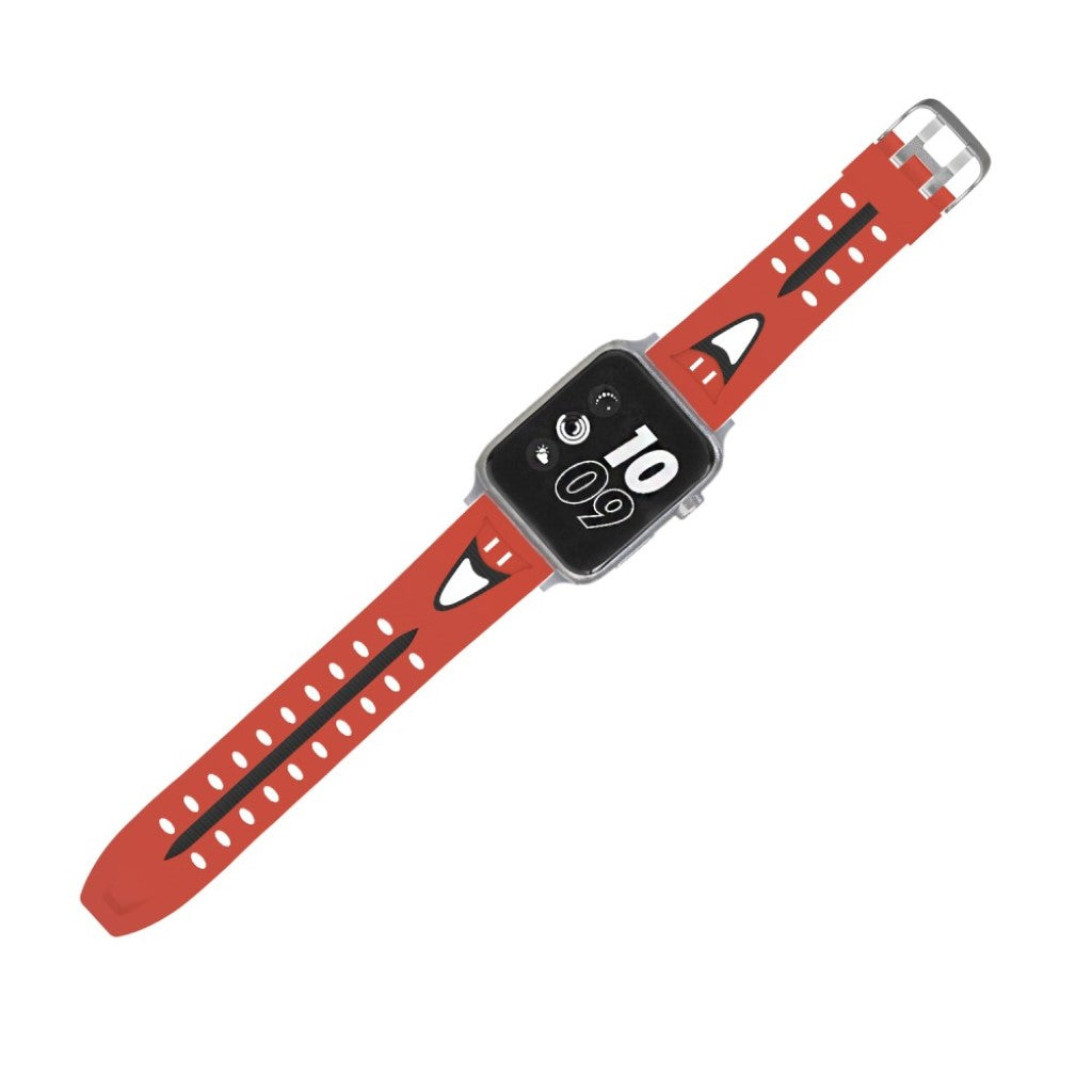 Meget kønt Apple Watch Series 4 40mm Silikone Rem - Rød#serie_4