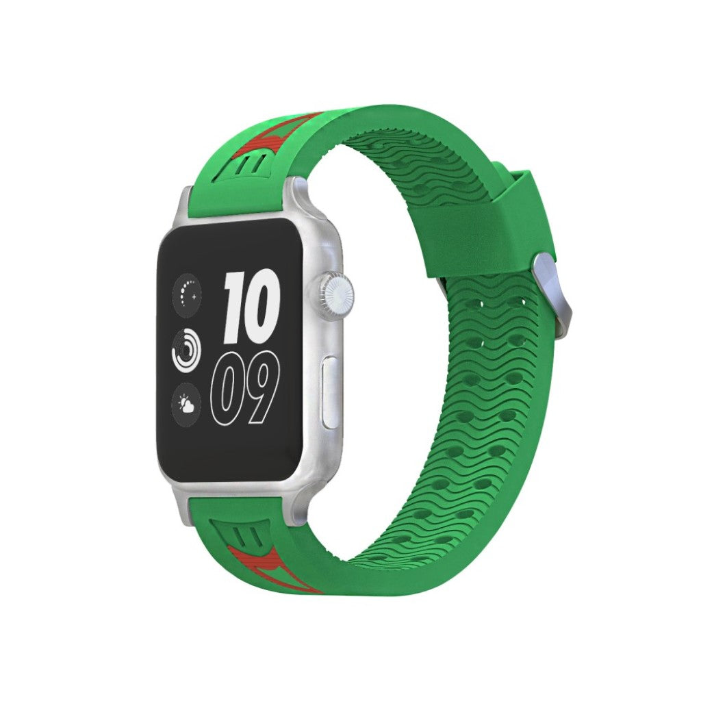Meget kønt Apple Watch Series 4 40mm Silikone Rem - Grøn#serie_6