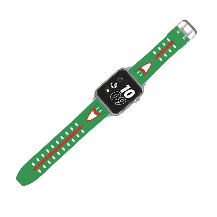 Meget kønt Apple Watch Series 4 40mm Silikone Rem - Grøn#serie_6