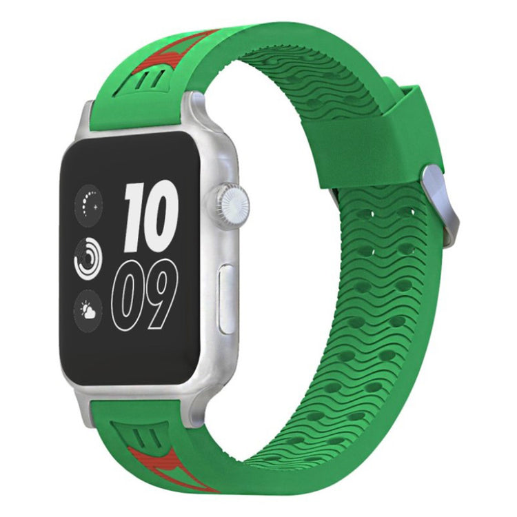 Meget kønt Apple Watch Series 4 40mm Silikone Rem - Grøn#serie_6