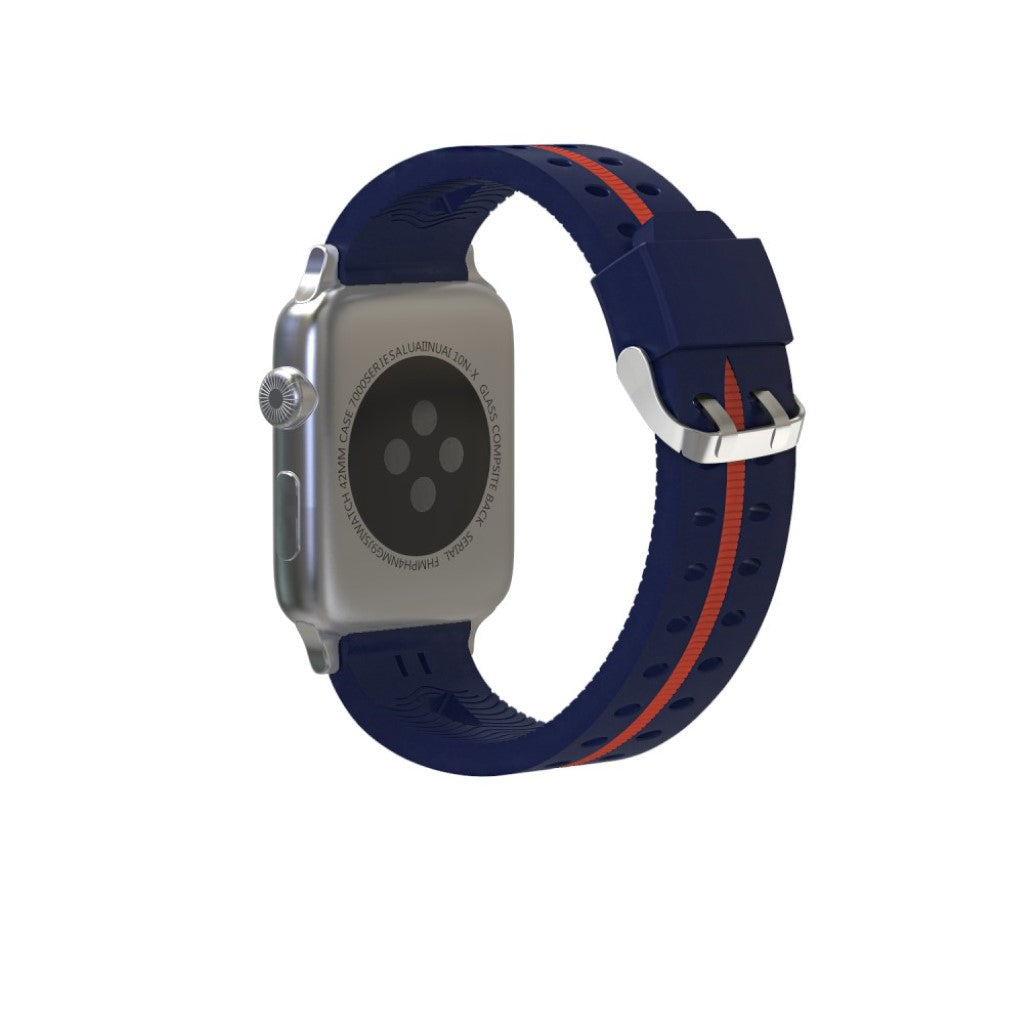 Meget kønt Apple Watch Series 4 40mm Silikone Rem - Blå#serie_8