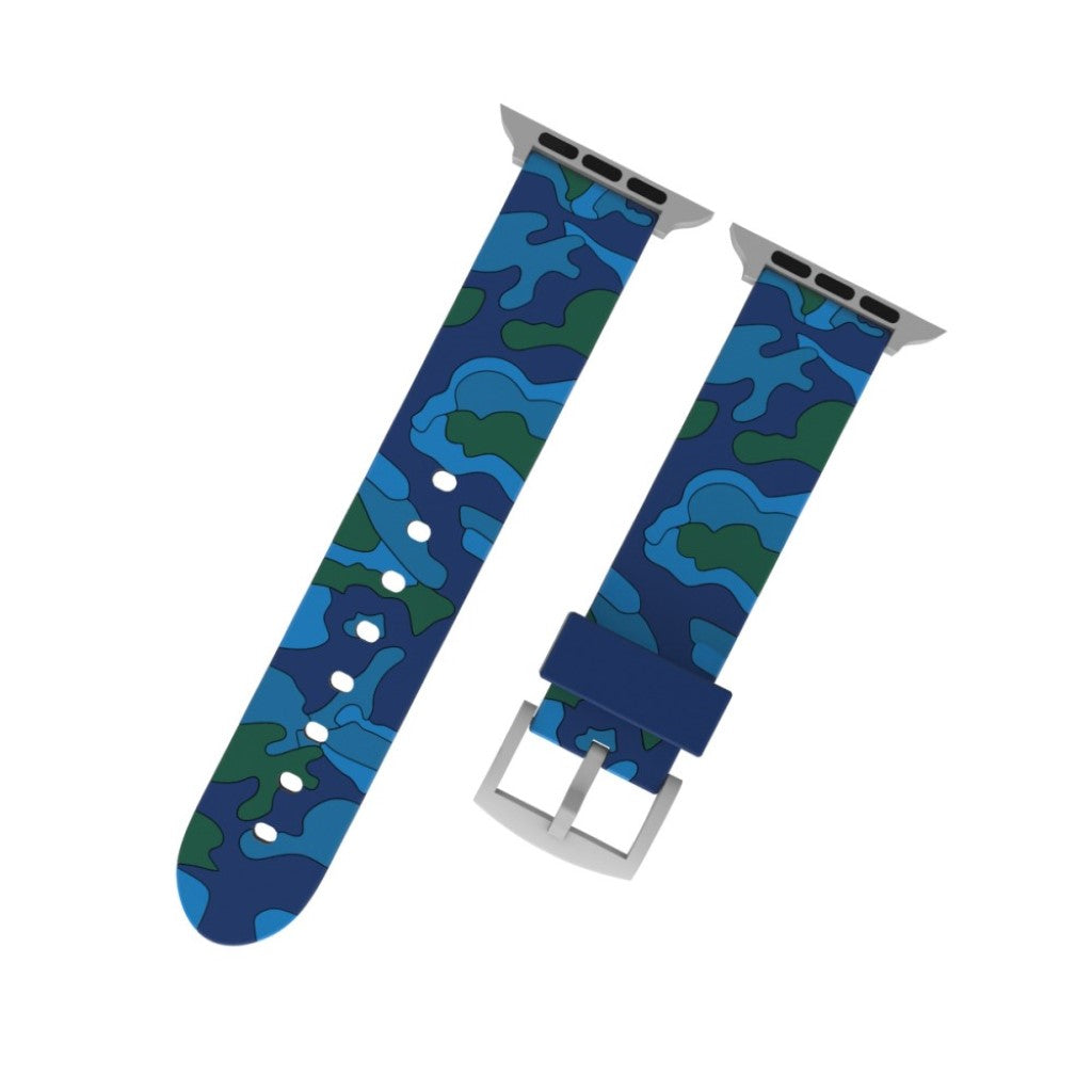 Rigtigt fint Apple Watch Series 4 40mm Silikone Rem - Blå#serie_5