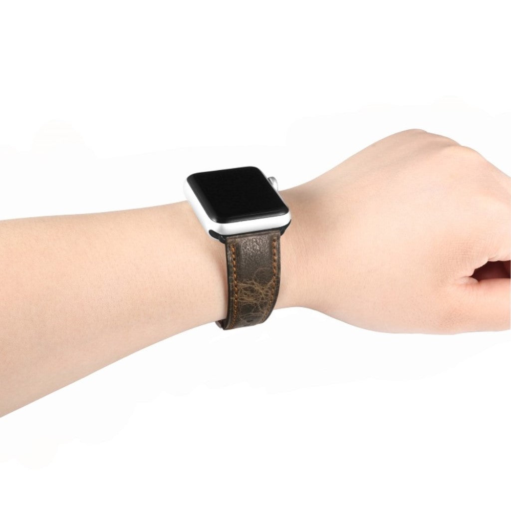 Meget nydelig Apple Watch Series 4 40mm Ægte læder Rem - Brun#serie_053